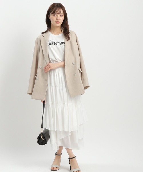 Andemiu（アンデミュウ）の「ティアードフレアスカート576745（スカート・レディース・ブラック/ホワイト・FREE）」の17枚目の写真