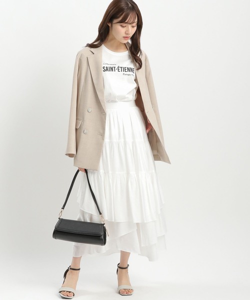 Andemiu（アンデミュウ）の「ティアードフレアスカート576745（スカート・レディース・ブラック/ホワイト・FREE）」の16枚目の写真