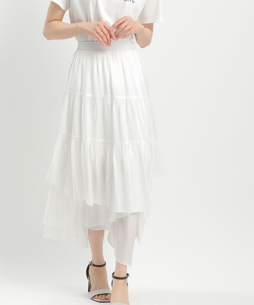 Andemiu（アンデミュウ）の「ティアードフレアスカート576745（スカート・レディース・ブラック/ホワイト・FREE）」の14枚目の写真