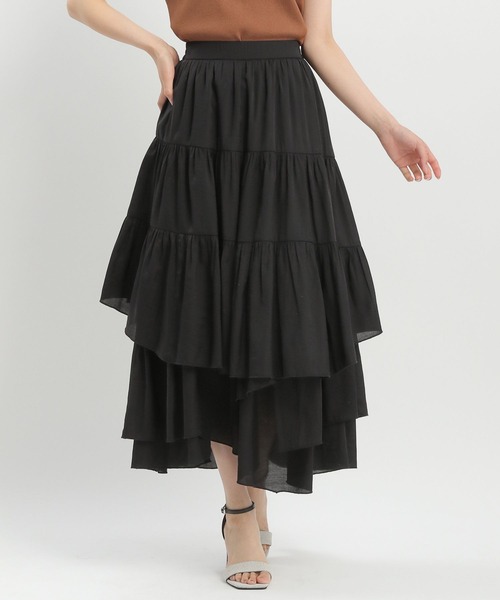 Andemiu（アンデミュウ）の「ティアードフレアスカート576745（スカート・レディース・ブラック/ホワイト・FREE）」の21枚目の写真
