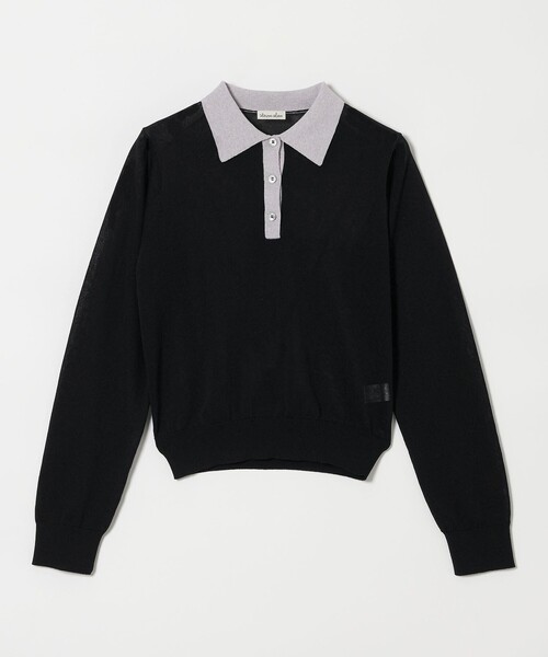 Steven Alan（スティーブンアラン）の「＜Steven Alan＞リンガー ポロニット（ニット/セーター・レディース・グレー/ブラック/ネイビー・FREE）」の5枚目の写真