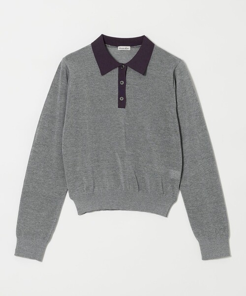 Steven Alan（スティーブンアラン）の「＜Steven Alan＞リンガー ポロニット（ニット/セーター・レディース・グレー/ブラック/ネイビー・FREE）」の9枚目の写真