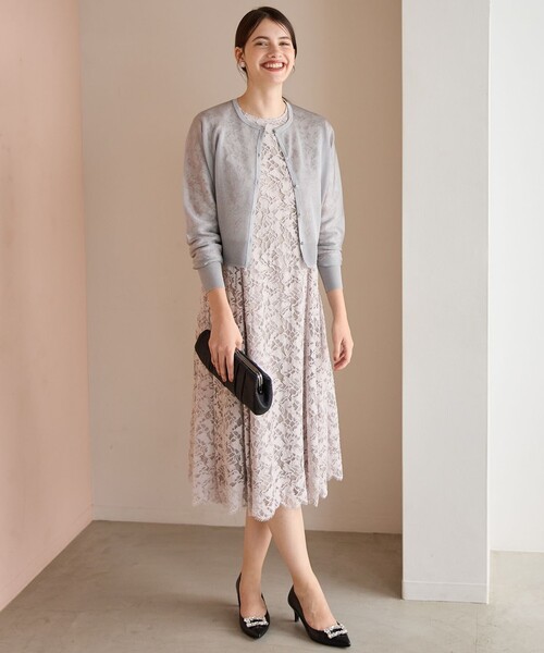 ✴︎美品✴︎【APPLAUDIR】モールラインフラワーレース ドレス APPLAUDIR】モールラインフラワーレース ドレス（ドレス）｜23区