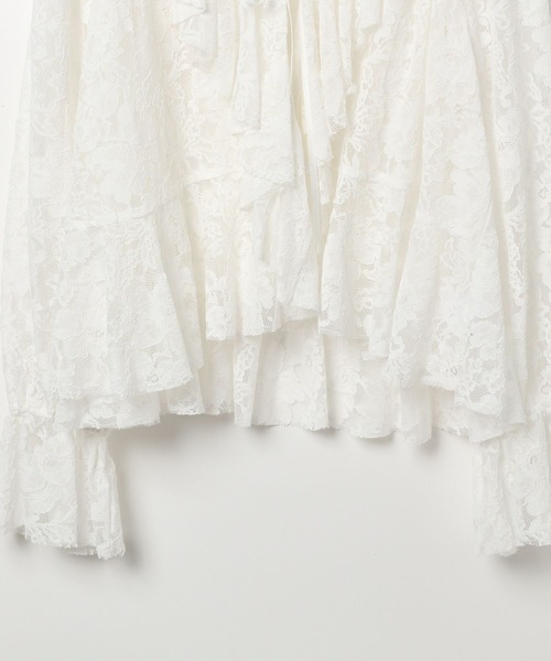 BAYFLOW（ベイフロー）の「【EF（エフ）】ラッフルレースブラウス（WOMEN）（シャツ/ブラウス・レディース・ネイビー/オフホワイト・FREE）」の15枚目の写真