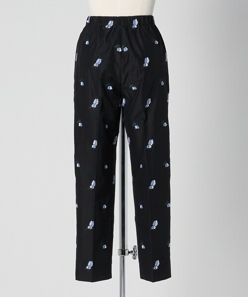 LOEFF ルリビタキ ジャカード テーパード クロップドパンツ サイズ1 LOEFF（ロエフ）の「＜LOEFF＞ルリビタキ ジャカード テーパード