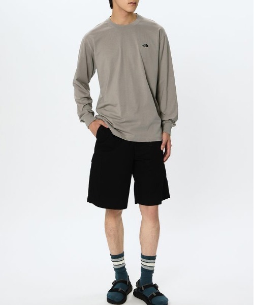 THE NORTH FACE(ザノースフェイス)の「THE NORTH FACE L/S FD Nuptse Cotton Tee ロングスリーブフラッシュドライヌプシコットンティー(メンズ)(Tシャツ/カットソー・メンズ・グレー系その他/ブラック/グレー/ホワイト・MEDIUM/SMALL/X-LARGE/LARGE)」の15枚目の写真