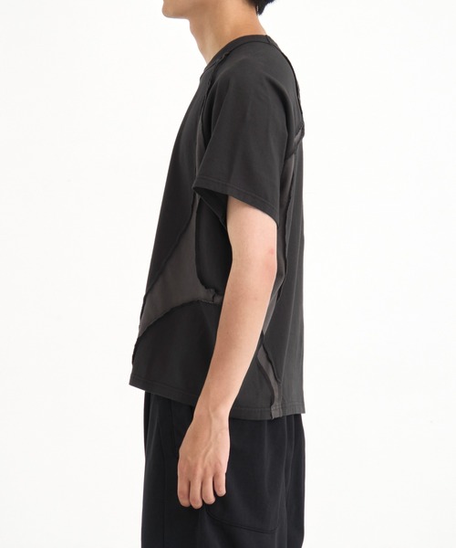 セール】別注 PANELED HALF SLEEVE T-SHIRT（Tシャツ/カットソー