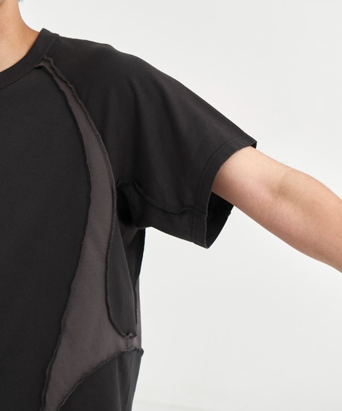 NVRFRGT 別注 PANELED HALF SLEEVE T-SHIRT 別注 PANELED HALF SLEEVE T-SHIRT(1 BEIGE): NVRFRGT: MENS