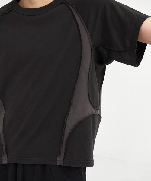 セール】別注 PANELED HALF SLEEVE T-SHIRT（Tシャツ/カットソー