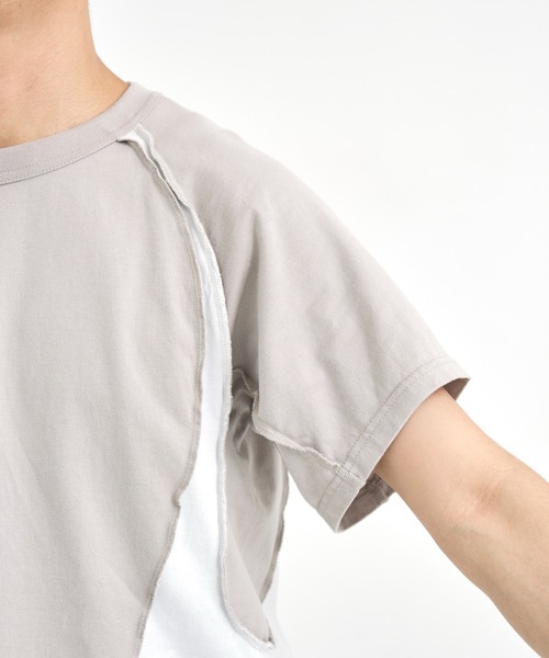 トップス NVRFRGT PANELED HALF SLEEVE T-SHIRT 3 NVRFRGT 別注 PANELED HALF SLEEVE T-SHIRT
