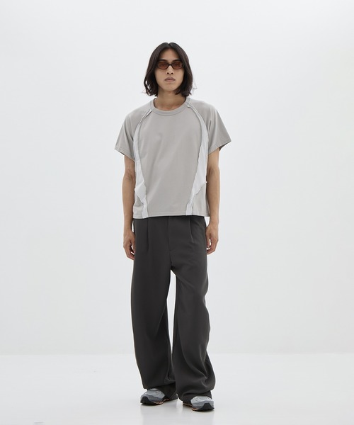 NVRFRGT（ネヴァーフォーゲット）の「別注 PANELED HALF SLEEVE T-SHIRT（Tシャツ/カットソー・メンズ・ベージュ/ブラック・1/2/3）」の18枚目の写真