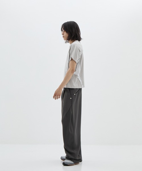 NVRFRGT（ネヴァーフォーゲット）の「別注 PANELED HALF SLEEVE T-SHIRT（Tシャツ/カットソー・メンズ・ベージュ/ブラック・1/2/3）」の19枚目の写真