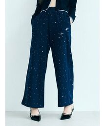 LILY BROWN（リリーブラウン）の「【WEB限定00サイズ】ビジューワイドスウェットパンツ（スウェットパンツ）」
