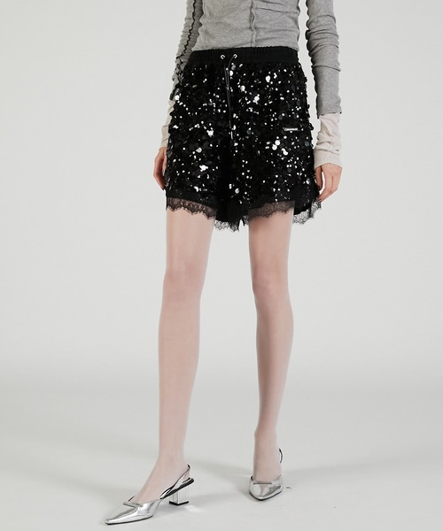 PRANK PROJECT（プランクプロジェクト）の「スパンコールショートパンツ / Spangle Short Pants（その他パンツ・レディース・シルバー/ブラック・FREE）」の8枚目の写真
