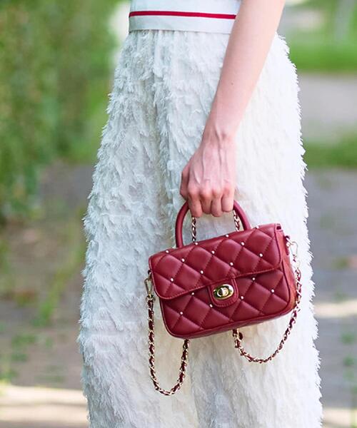 DRESSTERIOR（ドレステリア）の「キルテッドショルダーバッグ（ショルダーバッグ・レディース・ワインレッド/ベージュ/ブラック・00）」の16枚目の写真