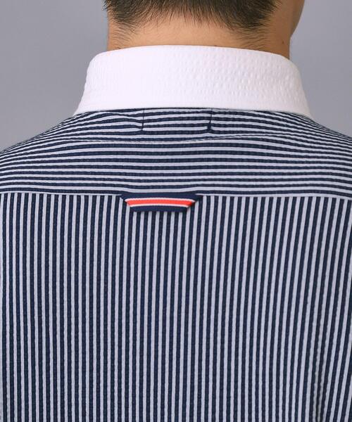 adabat(アダバット)の「【新レーベル ADABAT NAVY】吸水速乾 サッカーストライプポロシャツ(ポロシャツ・メンズ・ネイビー/ネイビー系2・50/48/52/46)」の19枚目の写真