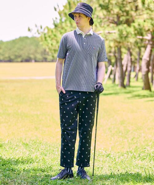 adabat(アダバット)の「【新レーベル ADABAT NAVY】吸水速乾 サッカーストライプポロシャツ(ポロシャツ・メンズ・ネイビー/ネイビー系2・50/48/52/46)」の7枚目の写真