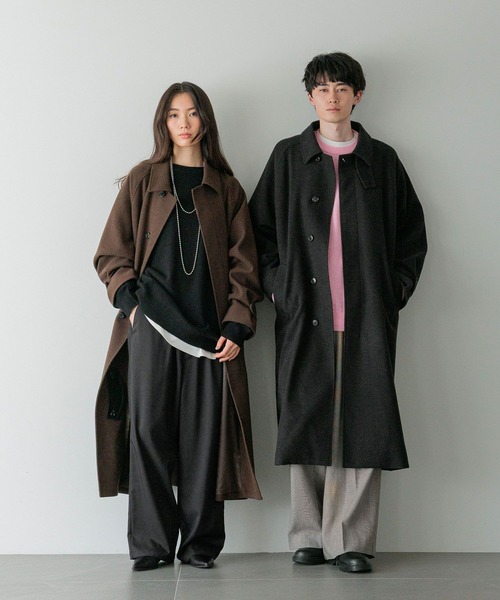 LOWRYS FARM(ローリーズファーム)の「【LFM(U)】ウールライクステンカラーコート 494432(ステンカラーコート・メンズ・ブラック/ブラウン・MEDIUM/LARGE)」の20枚目の写真