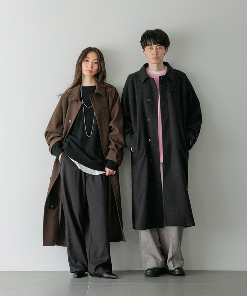 LOWRYS FARM(ローリーズファーム)の「【LFM(U)】ウールライクステンカラーコート 494432(ステンカラーコート・メンズ・ブラック/ブラウン・MEDIUM/LARGE)」の21枚目の写真