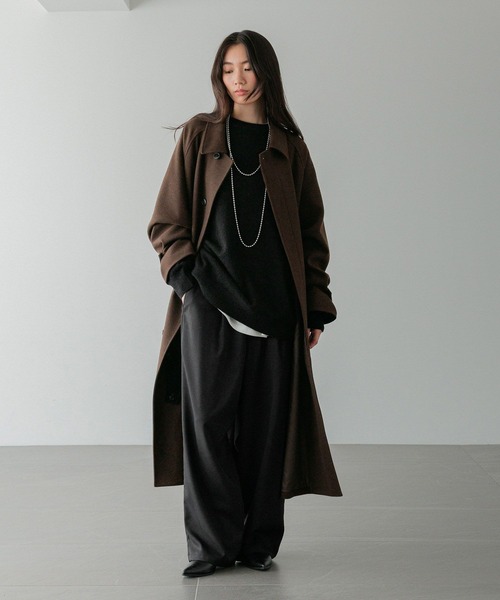 LOWRYS FARM(ローリーズファーム)の「【LFM(U)】ウールライクステンカラーコート 494432(ステンカラーコート・メンズ・ブラック/ブラウン・MEDIUM/LARGE)」の22枚目の写真