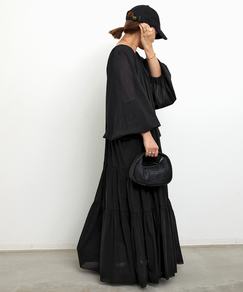⭐︎美品　Deuxieme Classe リゾートドレス ブラック Modern Ethnic ドレス（ワンピース）｜Deuxieme Classe