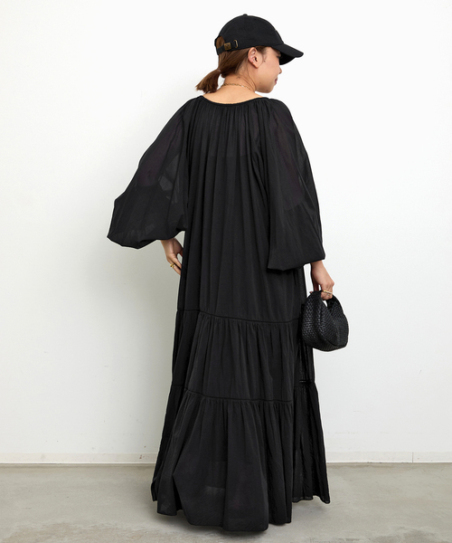 ⭐︎美品　Deuxieme Classe リゾートドレス ブラック Deuxieme Classe（ドゥーズィエムクラス）の「*resort ドレス