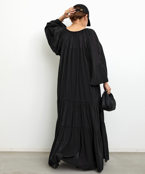 Deuxieme Classe(ドゥーズィエムクラス)の「*Modern Ethnic ドレス(ワンピース・レディース・ブラック・36/38)」の6枚目の写真