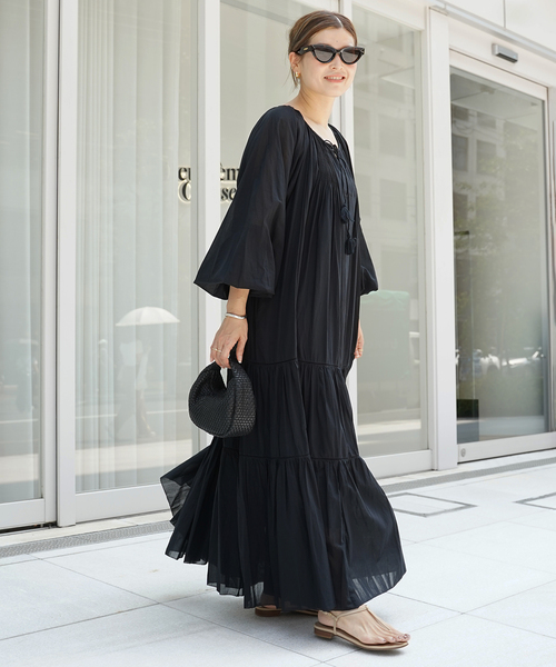 Deuxieme Classe(ドゥーズィエムクラス)の「*Modern Ethnic ドレス(ワンピース・レディース・ブラック・36/38)」の10枚目の写真