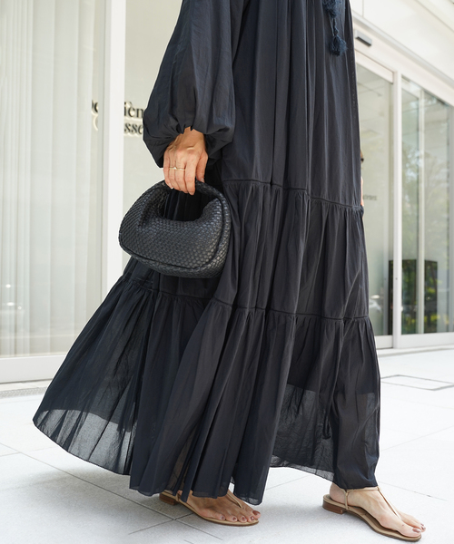 Deuxieme Classe(ドゥーズィエムクラス)の「*Modern Ethnic ドレス(ワンピース・レディース・ブラック・36/38)」の13枚目の写真