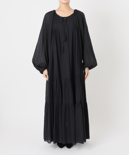 ⭐︎美品　Deuxieme Classe リゾートドレス ブラック Modern Ethnic ドレス（ワンピース）｜Deuxieme Classe