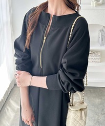 GeeRA（ジーラ）の「前後2WAYハーフジップスウェットワンピ―ス（ワンピース・レディース）」