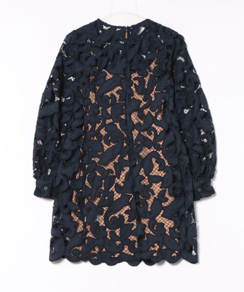 MICHAEL KORS(マイケルコース)の「ロングスリーブ レース ミニ ドレス(ワンピース・レディース・ブルー系・2/00/0/4)」の4枚目の写真