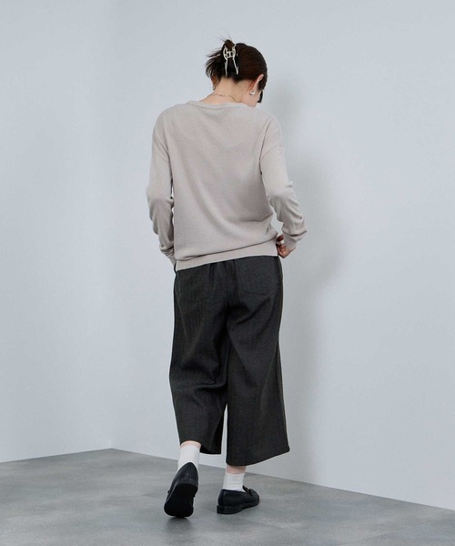 NAVY(ネイビー)の「nAvy ワイドクロップドパンツ(その他パンツ・レディース・ネイビー系/チャコールグレー/グリーン系・L/M)」の16枚目の写真