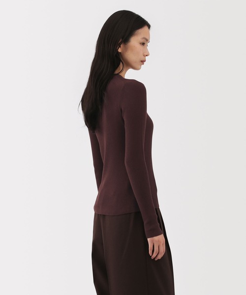 MUJI Labo（ムジラボ）の「〔MUJI Labo〕婦人　強撚コットンニット長袖プルオーバー（Tシャツ/カットソー・レディース・ブラック/オフホワイト/バーガンディー・M/L/S）」の12枚目の写真