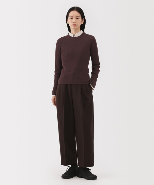 MUJI Labo（ムジラボ）の「〔MUJI Labo〕婦人　強撚コットンニット長袖プルオーバー（Tシャツ/カットソー・レディース・ブラック/オフホワイト/バーガンディー・M/L/S）」の15枚目の写真