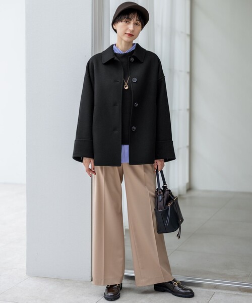 セール】【洗える】コットンリリー モックネックニットベスト（ベスト