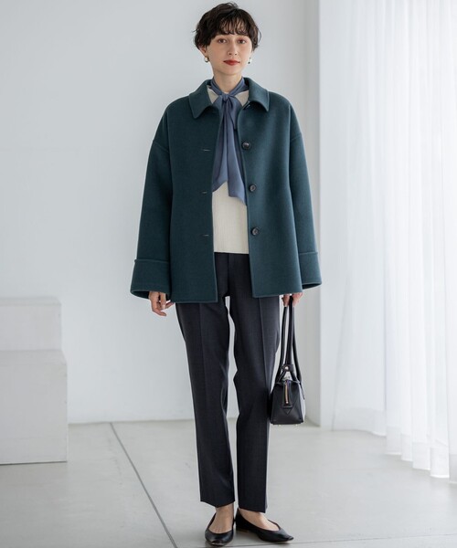 極美品✨セオリーリュクス　2023年　コットン×ポリ　モックネックニットベスト セール】【洗える】コットンリリー モックネックニットベスト（ベスト