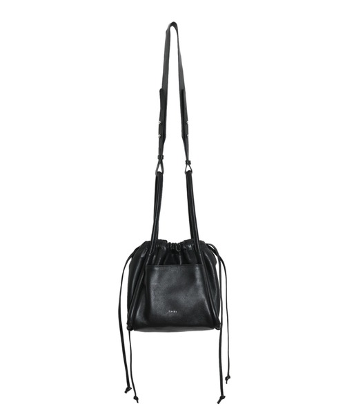 YArKA（ヤーカ）の「【YArKA/ヤーカ】real leather square bottom drawstring 2way bag [wam6] / 四角底巾着2wayバッグ（ハンドバッグ・レディース・ブラック・FREE）」の6枚目の写真