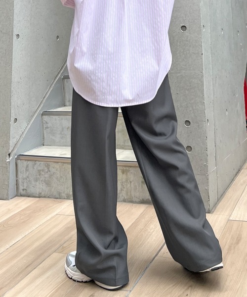 ABYS(アビス)の「【LONG丈】ツータックボリュームワイドスラックス(スラックス・レディース・ベージュ/ブラック/グレー・LARGE/MEDIUM)」の13枚目の写真