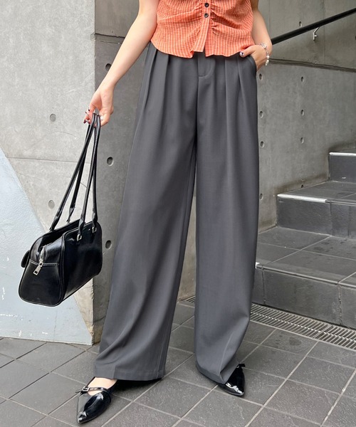 ABYS(アビス)の「【LONG丈】ツータックボリュームワイドスラックス(スラックス・レディース・ベージュ/ブラック/グレー・LARGE/MEDIUM)」の20枚目の写真