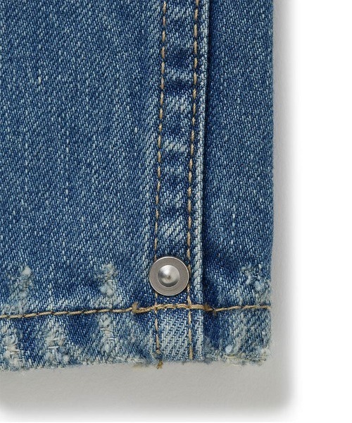 PERVERZE（パーバーズ）の「Nano Mist Denim-Loose Straight（デニムパンツ・レディース・ブルー/ブラック・0/2/1）」の11枚目の写真