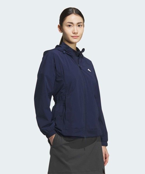 adidas Golf(アディダスゴルフ)の「フード付きウインドジャケット【adidas Golf/アディダスゴルフ】(パーカー・レディース・ネイビー・XX-LARGE/LARGE/MEDIUM/SMALL/X-LARGE/X-SMALL)」の3枚目の写真