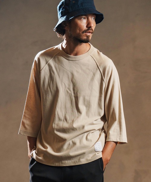 wjk reluxe(ダブルジェーケーリラックス)の「mt9879-open end yarn half sleeve cut sew ハーフスリーブカットソー(WR25W-28)(Tシャツ/カットソー・メンズ・ホワイト/サンドベージュ/ブラック・XL/L/M/S)」の3枚目の写真