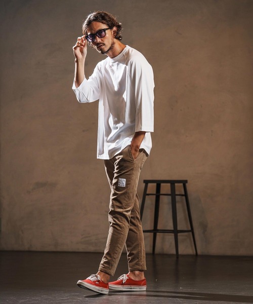 wjk reluxe(ダブルジェーケーリラックス)の「mt9879-open end yarn half sleeve cut sew ハーフスリーブカットソー(WR25W-28)(Tシャツ/カットソー・メンズ・ホワイト/サンドベージュ/ブラック・XL/L/M/S)」の8枚目の写真