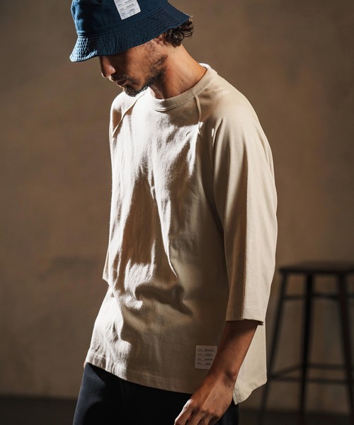 wjk reluxe(ダブルジェーケーリラックス)の「mt9879-open end yarn half sleeve cut sew ハーフスリーブカットソー(WR25W-28)(Tシャツ/カットソー・メンズ・ホワイト/サンドベージュ/ブラック・XL/L/M/S)」の12枚目の写真