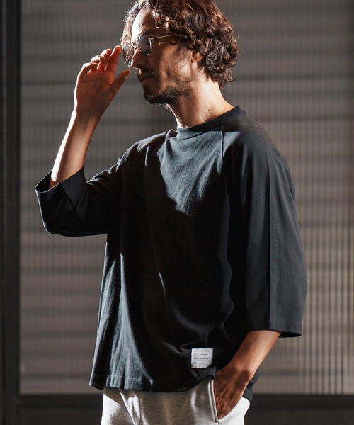 wjk reluxe(ダブルジェーケーリラックス)の「mt9879-open end yarn half sleeve cut sew ハーフスリーブカットソー(WR25W-28)(Tシャツ/カットソー・メンズ・ホワイト/サンドベージュ/ブラック・XL/L/M/S)」の16枚目の写真