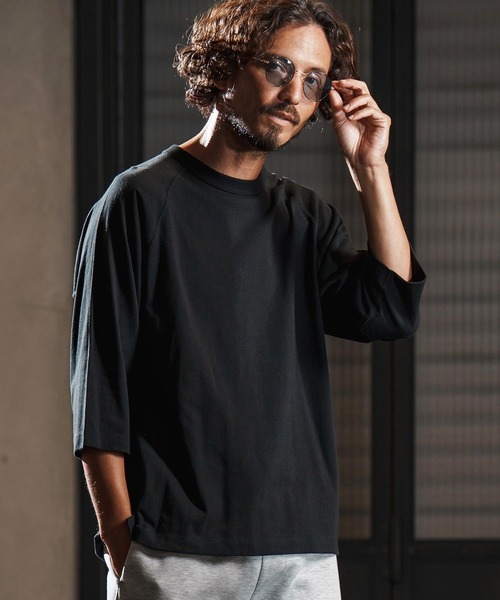 wjk reluxe(ダブルジェーケーリラックス)の「mt9879-open end yarn half sleeve cut sew ハーフスリーブカットソー(WR25W-28)(Tシャツ/カットソー・メンズ・ホワイト/サンドベージュ/ブラック・XL/L/M/S)」の17枚目の写真