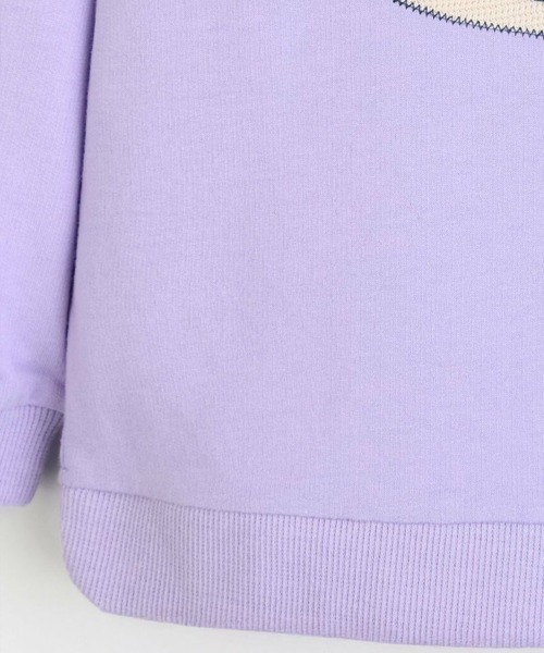 moimoln（モイモルン）の「アニマルパッチ長袖トレーナー（スウェット・キッズ・ピンク/パープル・110cm/130cm/120cm/100cm/90cm）」の5枚目の写真