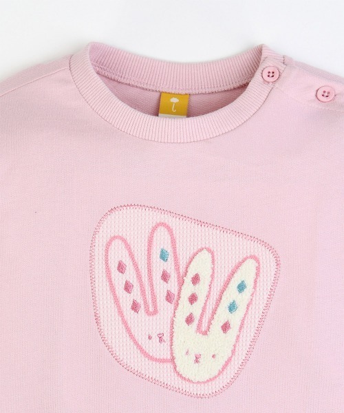 moimoln（モイモルン）の「アニマルパッチ長袖トレーナー（スウェット・キッズ・ピンク/パープル・110cm/130cm/120cm/100cm/90cm）」の9枚目の写真