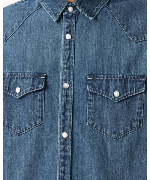 ALLSAINTS(オールセインツ)の「FENTON DENIM SHIRT | FENTON デニム シャツ(シャツ/ブラウス・メンズ・インディゴブルー・S/M/L/XS)」の6枚目の写真